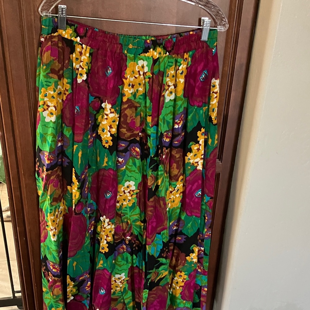 Vibrant Floral Maxi Skirt